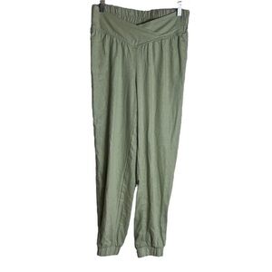 Indigo Rein Sage Green Linen Joggers